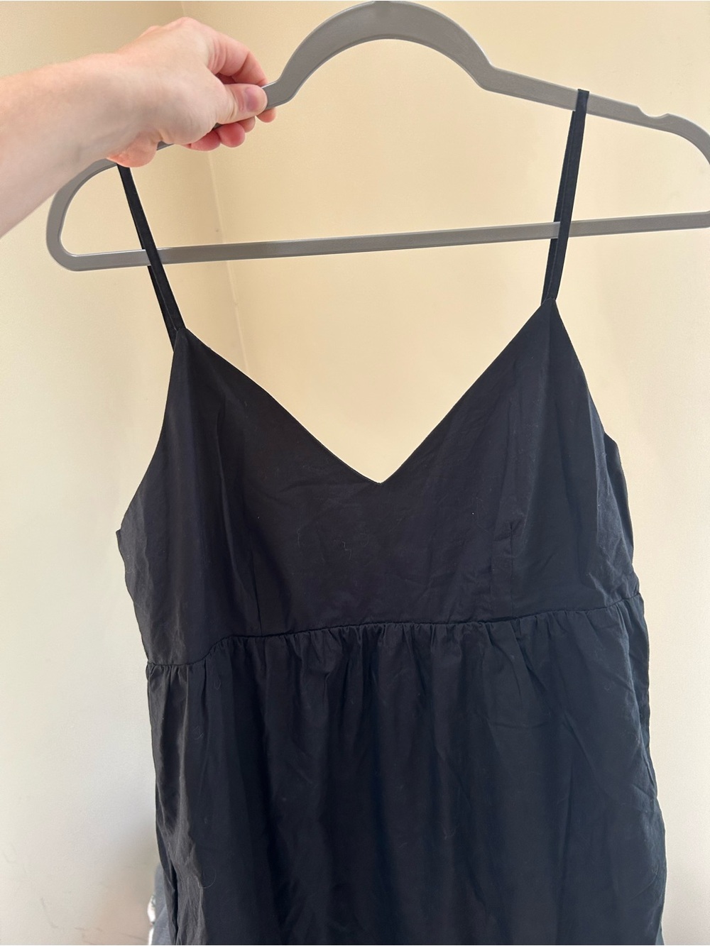 Quince Black V-Neck Spaghetti Strap Maxi Dress - Picture 4 of 7